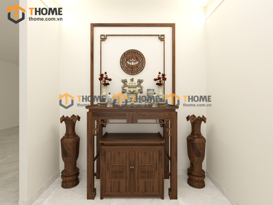 Tủ Thờ Gỗ Sồi Tự Nhiên Số 08 TT-13SN