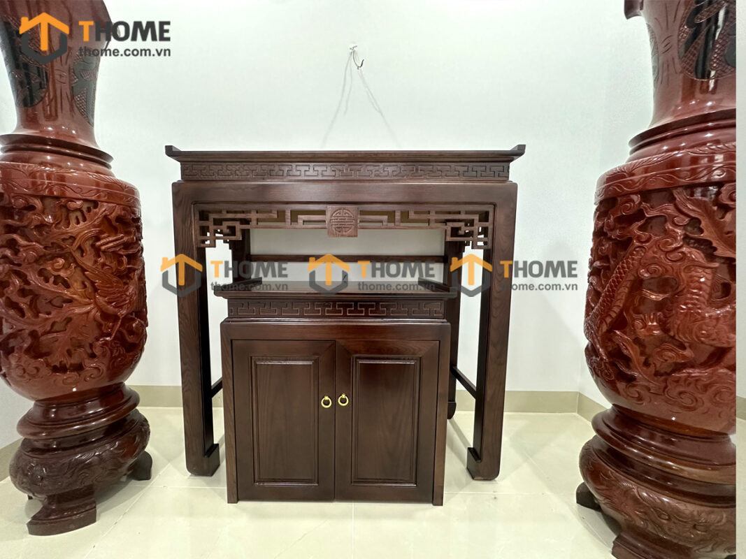 Tủ Thờ Gỗ Sồi Tự Nhiên Số 08 TT-13SN