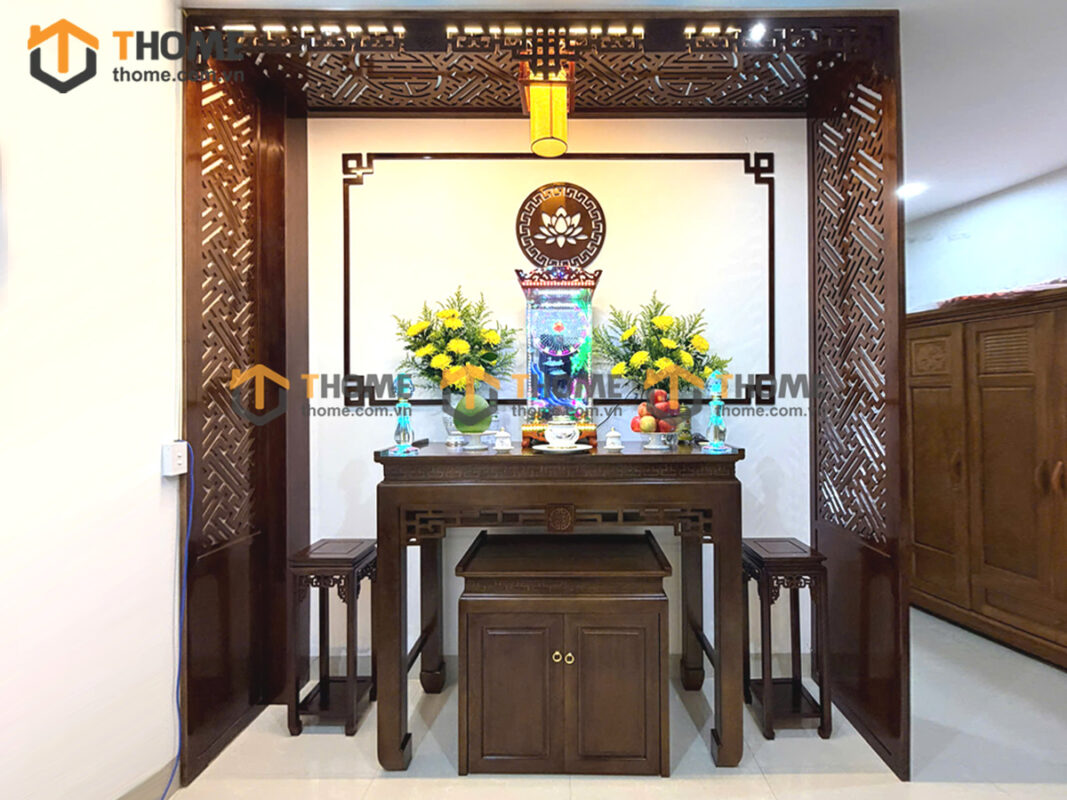 Tủ Thờ Gỗ Sồi Tự Nhiên Số 10 TT-15SN
