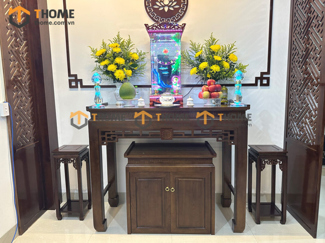 Tủ Thờ Gỗ Sồi Tự Nhiên Số 10 TT-15SN