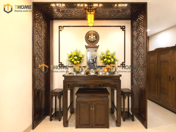 Tủ Thờ Gỗ Sồi Tự Nhiên Số 10 TT-15SN