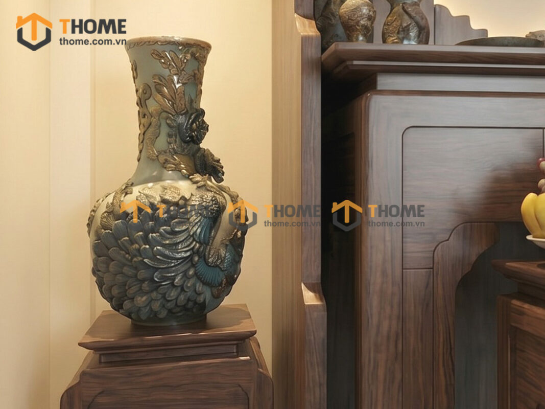 Tủ Thờ Gỗ Sồi Tự Nhiên Số 10 TT-15SN
