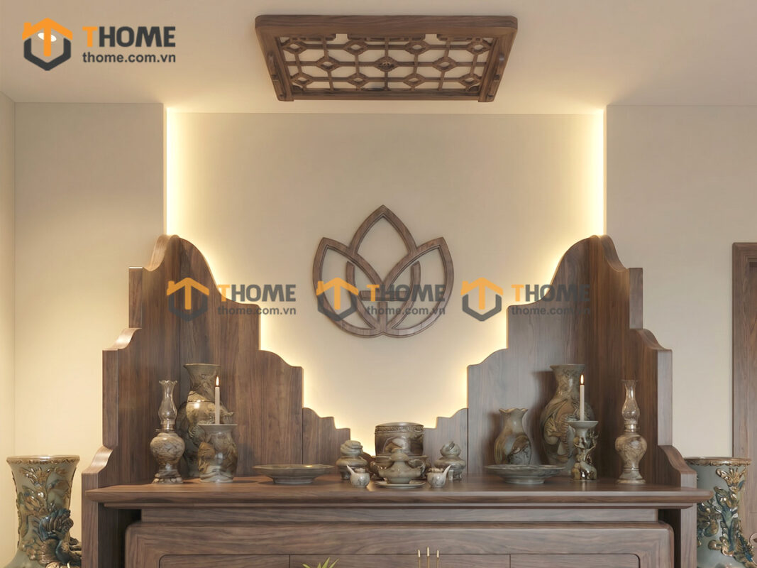 Tủ Thờ Gỗ Sồi Tự Nhiên Số 10 TT-15SN
