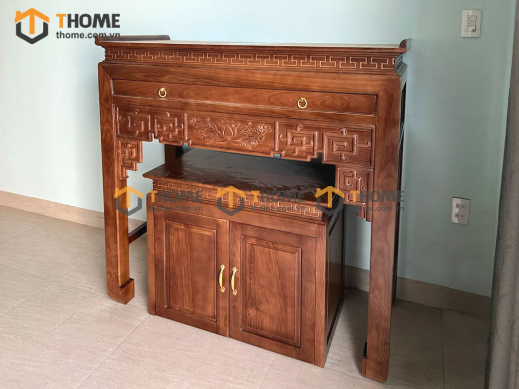 Tủ Thờ Gỗ Sồi Tự Nhiên Số 05 TT-10SN