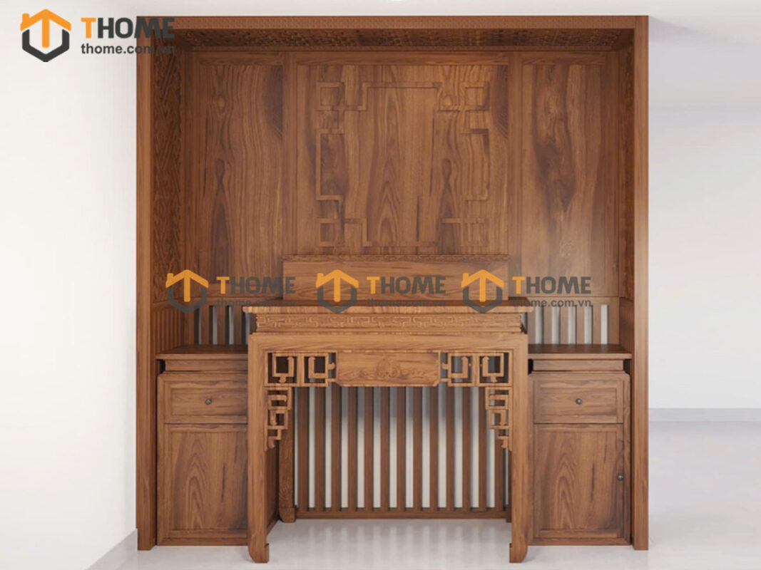 Tủ Thờ Gỗ Sồi Tự Nhiên Số 06 TT-11SN