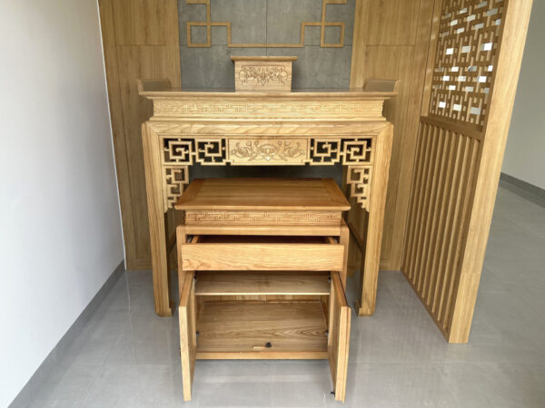 Tủ Thờ Gỗ Sồi Tự Nhiên Số 07 TT-12SN