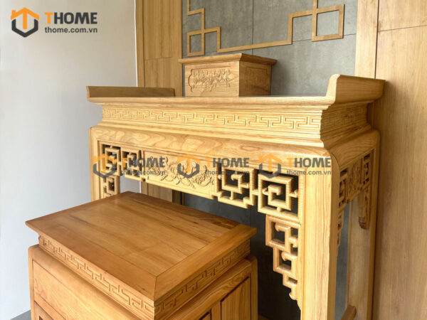 Tủ Thờ Gỗ Sồi Tự Nhiên Số 07 TT-12SN