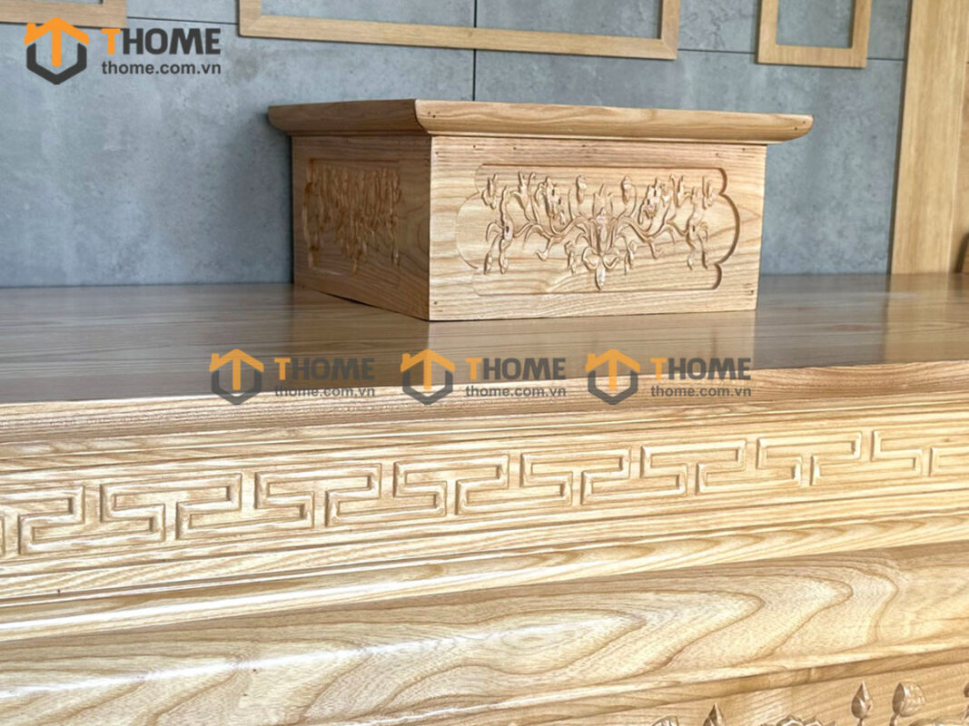 Tủ Thờ Gỗ Sồi Tự Nhiên Số 07 TT-12SN
