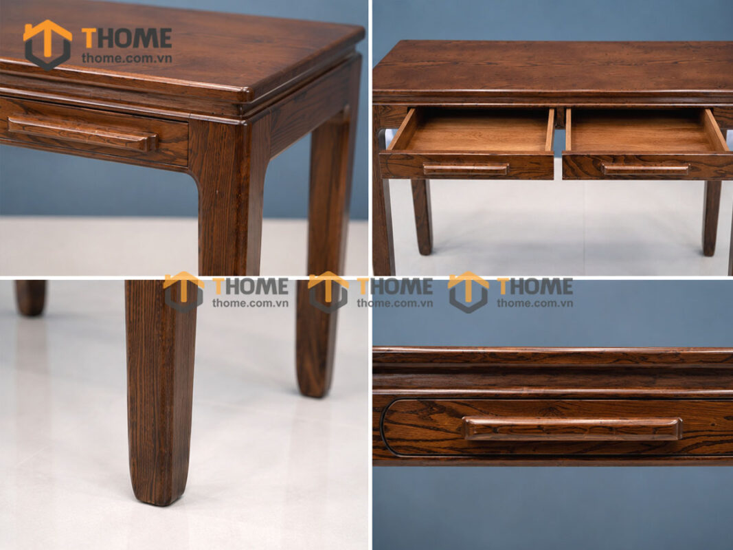 Bàn Console Gỗ Sồi Tự Nhiên 2 Hộc Kéo Nhỏ BC-09SN