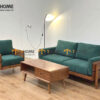 Bàn Sofa Gỗ Sồi Tự Nhiên Một Hộc Kéo Chân Cao BSFMG-41SN