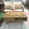 Bàn Sofa Gỗ Sồi Tự Nhiên Một Hộc Kéo Chân Cao BSFMG-41SN