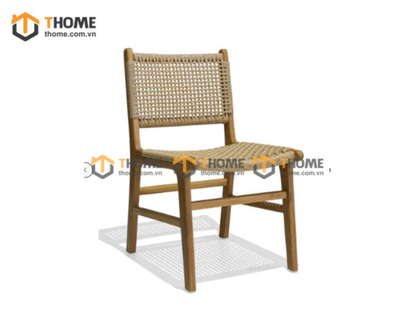 Ghế Ăn Gỗ Sồi Tự Nhiên Đan Cói Ken GHEMC-06SN