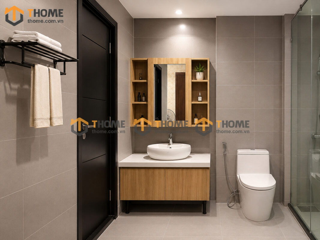 Tủ Lavabo Gỗ Nhựa 2 Cánh Mở TL-05SN