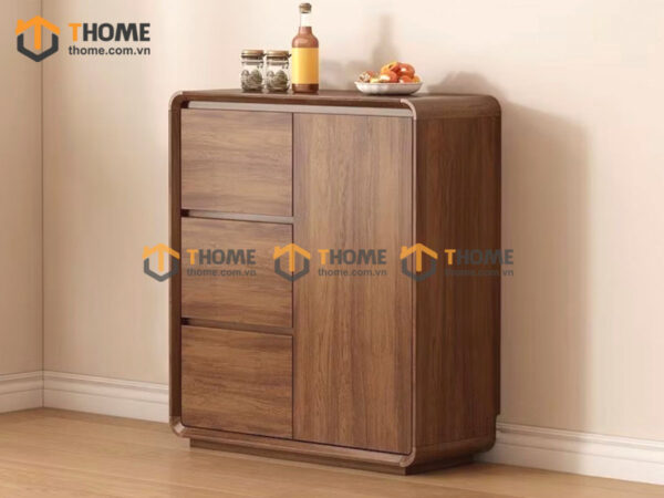 Tủ Trang Trí Gỗ Sồi Tự Nhiên Nova 1 Cánh Mở TNK-07SN