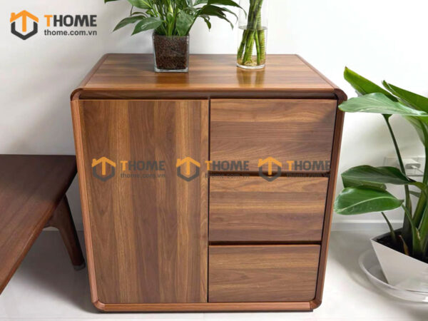 Tủ Trang Trí Gỗ Sồi Tự Nhiên Nova 1 Cánh Mở TNK-07SN