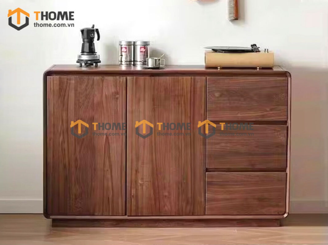 Tủ Trang Trí Gỗ Sồi Tự Nhiên Nova 2 Cánh Mở TNK-08SN