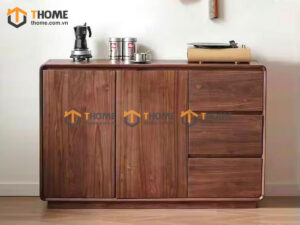 Tủ Trang Trí Gỗ Sồi Tự Nhiên Nova 2 Cánh Mở TNK-08SN