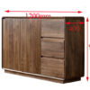 Tủ Trang Trí Gỗ Sồi Tự Nhiên Nova 2 Cánh Mở TNK-08SN
