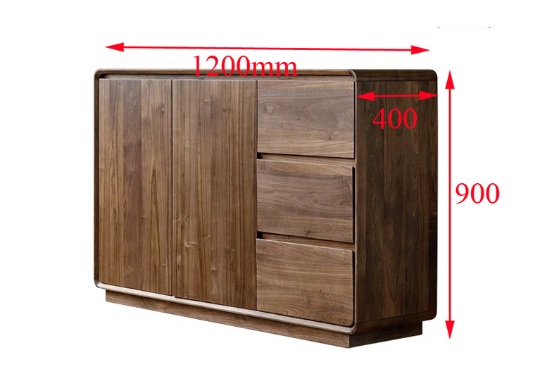 Tủ Trang Trí Gỗ Sồi Tự Nhiên Nova 2 Cánh Mở TNK-08SN