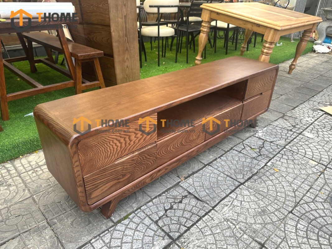 Tủ Tivi Gỗ Sồi Tự Nhiên 6 Hộc Kéo 1 Hộc Trống TTV-33SN
