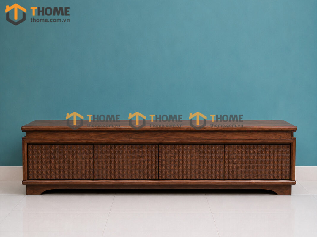 Tủ Tivi Gỗ Sồi Tự Nhiên Chạy Hoa Văn Kim Cương TTV-32SN