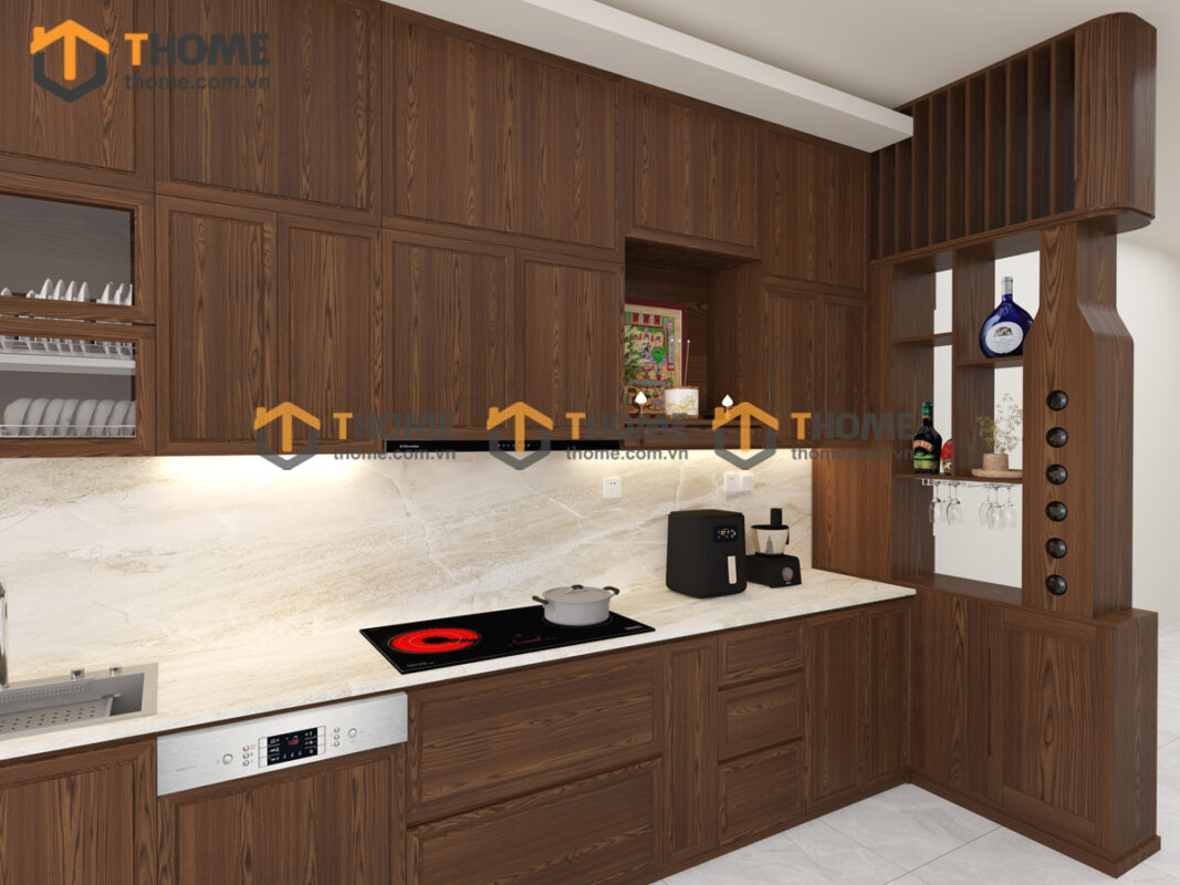 Hình Ảnh Thi Công Gỗ Sồi Tự Nhiên Nhà Chị Diệp Tùng Hòa Khánh TTTC-43SN