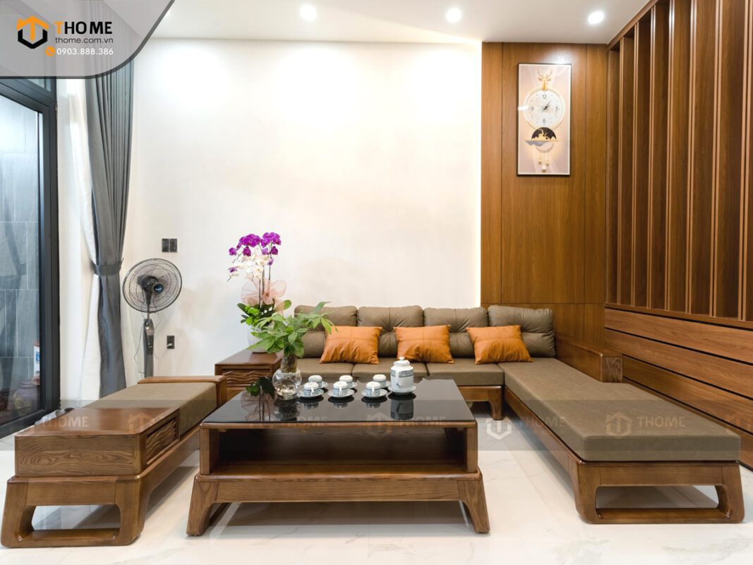 Hình Ảnh Thi Công Gỗ Sồi Tự Nhiên Nhà Chị Hồng Lê Sơn Trà TTTC-35SN
