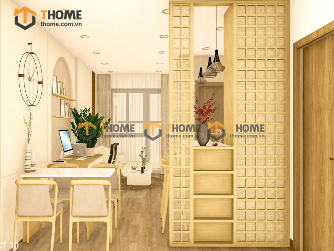 Hình Ảnh Thi Công Gỗ Sồi Tự Nhiên Căn Hộ Ori Garden Hòa Khánh TTTC-40SN