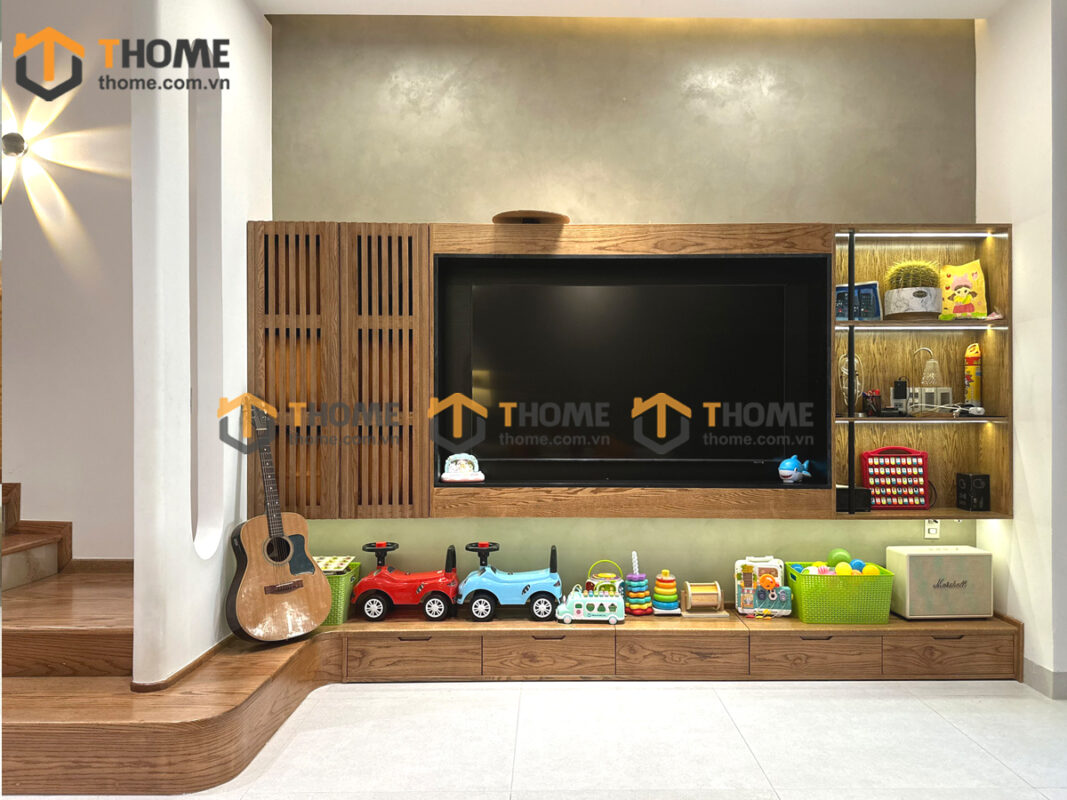 Hình Ảnh Thi Công Gỗ Sồi Tự Nhiên Nhà Chị Trâm Hòa Cường TTTC-48SN