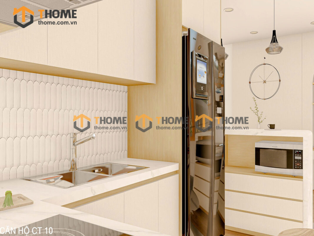 Hình Ảnh Thi Công Gỗ Sồi Tự Nhiên Căn Hộ Ori Garden Hòa Khánh TTTC-40SN