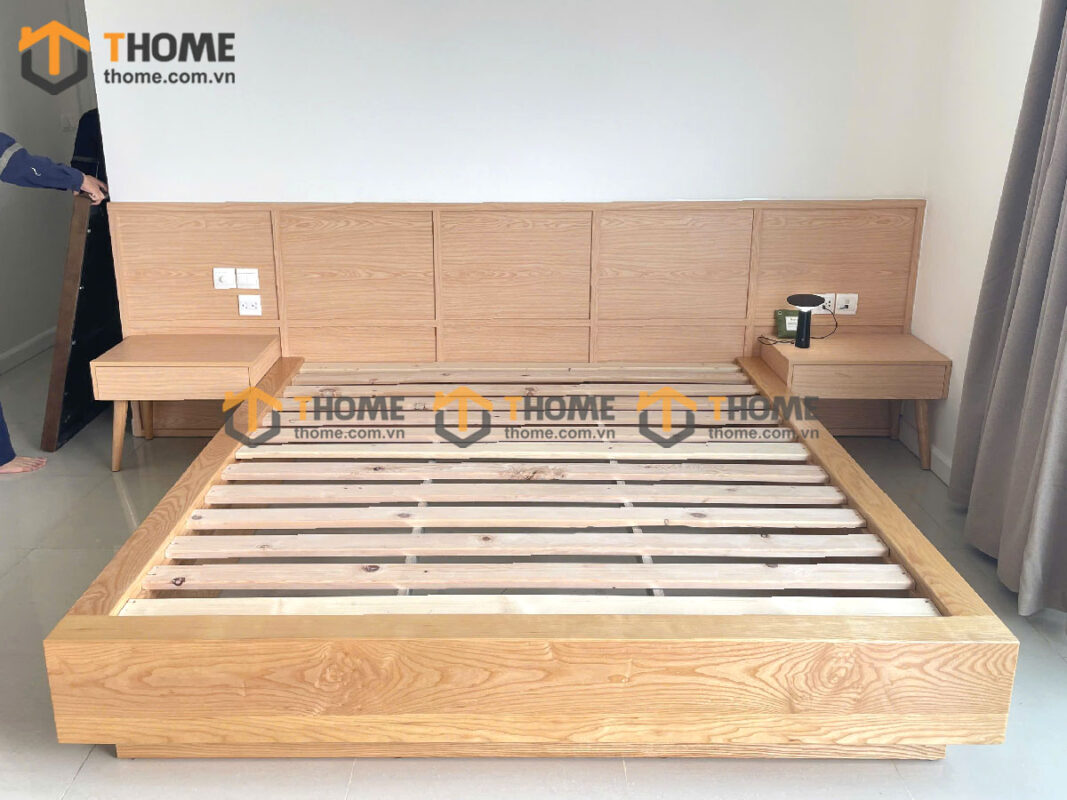 Hình Ảnh Thi Công Gỗ Sồi Tự Nhiên Nhà Chị Oanh Căn Hộ Aruza TTTC-34SN