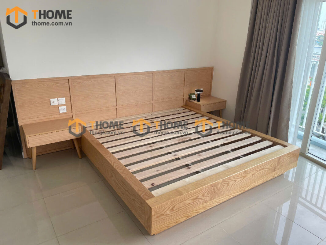 Hình Ảnh Thi Công Gỗ Sồi Tự Nhiên Nhà Chị Oanh Căn Hộ Aruza TTTC-34SN
