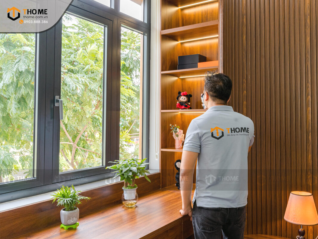 Hình Ảnh Thi Công Gỗ Sồi Tự Nhiên Nhà Chị Hồng Lê Sơn Trà TTTC-35SN