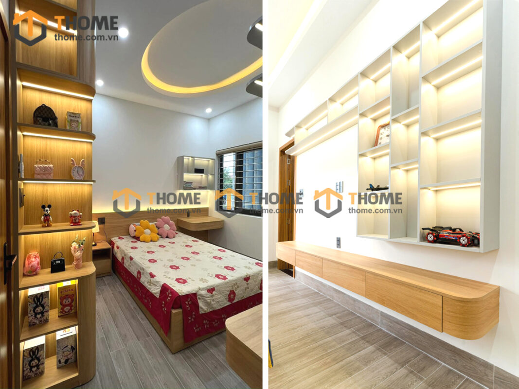 Hình Ảnh Thi Công Gỗ Sồi Tự Nhiên Nhà Chị Hồng Lê Sơn Trà TTTC-35SN