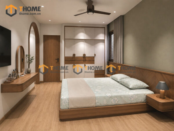 Hình Ảnh Thi Công Gỗ Sồi Tự Nhiên Nhà Chị Trâm Hòa Cường TTTC-48SN