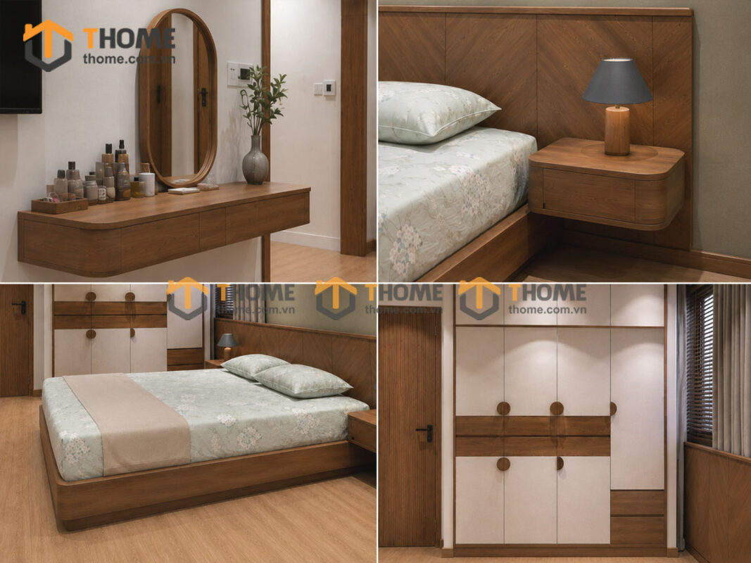 Hình Ảnh Thi Công Gỗ Sồi Tự Nhiên Nhà Chị Trâm Hòa Cường TTTC-48SN