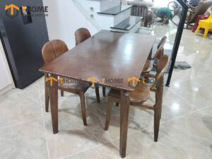 Bộ Bàn Ăn OP 4 Ghế (Nhiều Mẫu Ghế) Gỗ Sồi Tự Nhiên BBA4-26SN