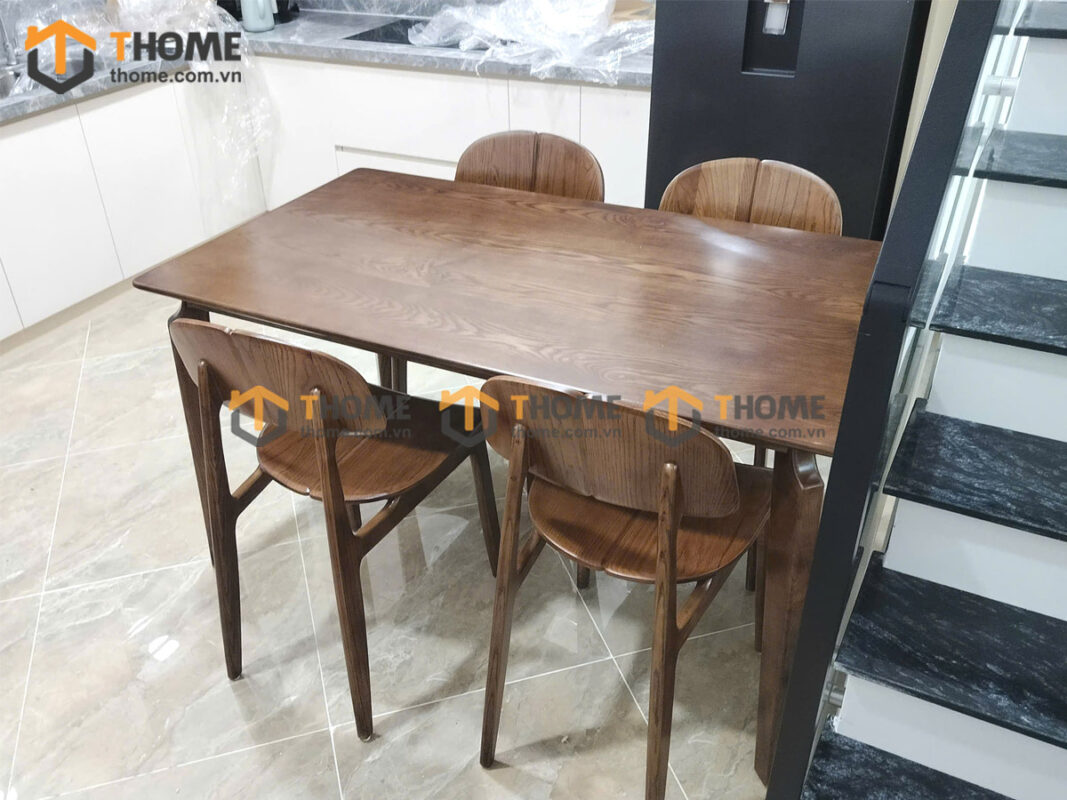 Bộ Bàn Ăn OP 4 Ghế (Nhiều Mẫu Ghế) Gỗ Sồi Tự Nhiên BBA4-26SN
