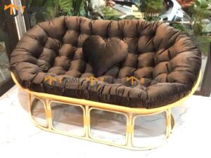 Ghế Papasan Đôi Khung Sắt Bọc Nhựa 1.6m GTG-23NK
