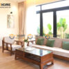 Hình Ảnh Thi Công Gỗ Sồi Tự Nhiên Biệt Thự Vịnh Mân Quang TTTC-42SN