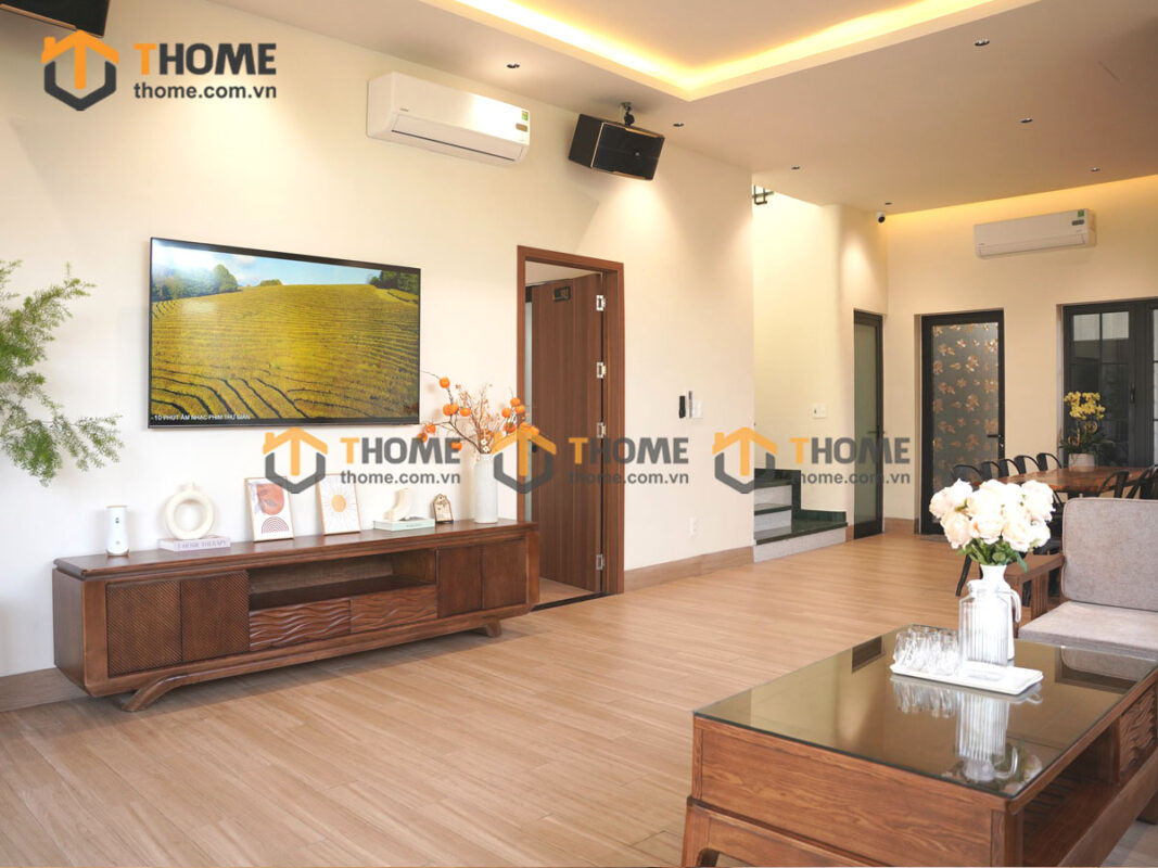 Hình Ảnh Thi Công Gỗ Sồi Tự Nhiên Biệt Thự Vịnh Mân Quang TTTC-42SN
