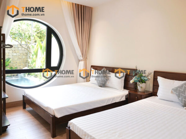 Hình Ảnh Thi Công Gỗ Sồi Tự Nhiên Biệt Thự Vịnh Mân Quang TTTC-42SN