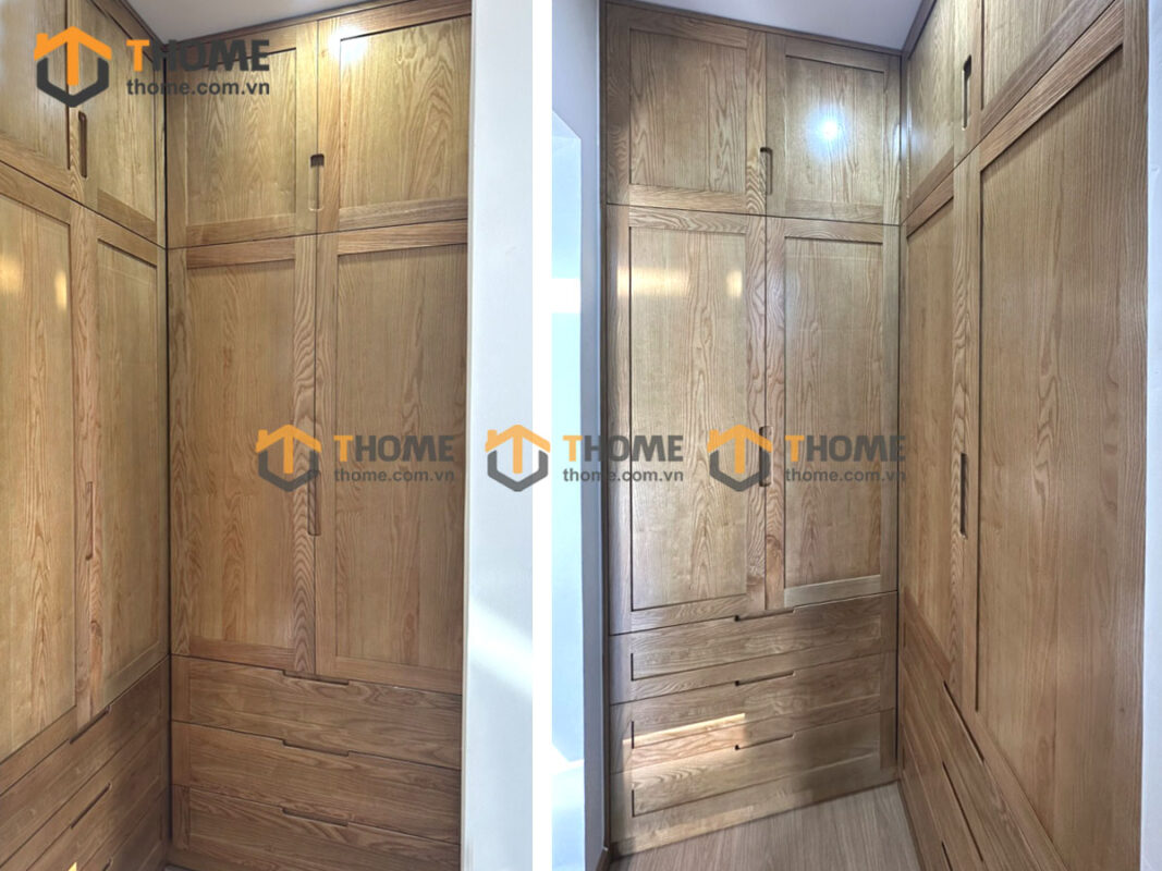 Hình Ảnh Thi Công Gỗ Sồi Tự Nhiên Nhà Chị Quyên Sơn Trà TTTC-36SN