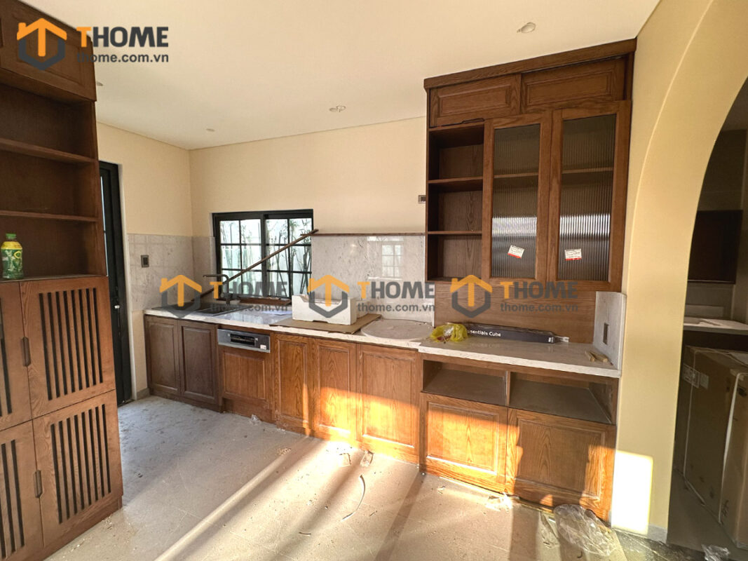 Hình Ảnh Thi Công Gỗ Sồi Tự Nhiên Biệt Thự Chị Trâm Sơn Trà TTTC-50SN