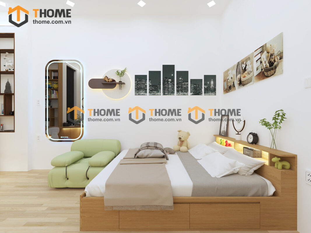 Hình Ảnh Thi Công Gỗ Sồi Tự Nhiên Nhà Chị Diệp Hải Châu TTTC-51SN