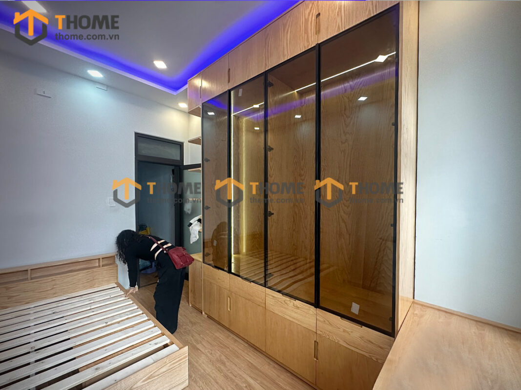 Hình Ảnh Thi Công Gỗ Sồi Tự Nhiên Nhà Chị Diệp Hải Châu TTTC-51SN
