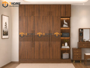 Bộ Phòng Ngủ Số 15 Gỗ Sồi Tự Nhiên Giường Nate Kín Chân TKPN-15SN