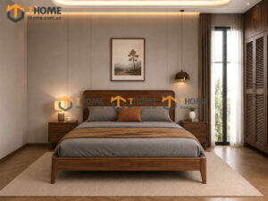 Bộ Phòng Ngủ Số 16 Gỗ Sồi Tự Nhiên Giường Nate TKPN-16SN
