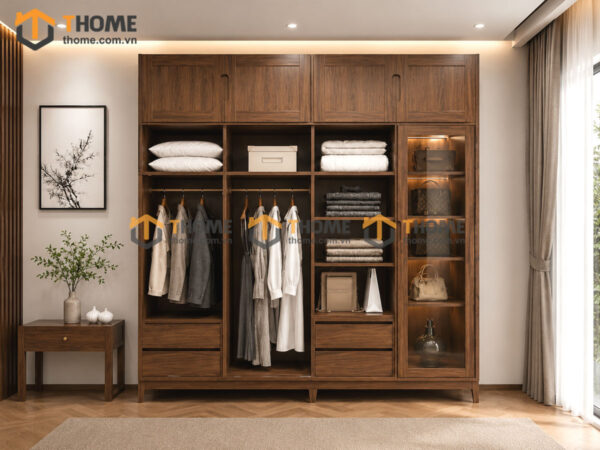 Bộ Phòng Ngủ Số 17 Gỗ Sồi Tự Nhiên Giường Hiroshima TKPN-17SN