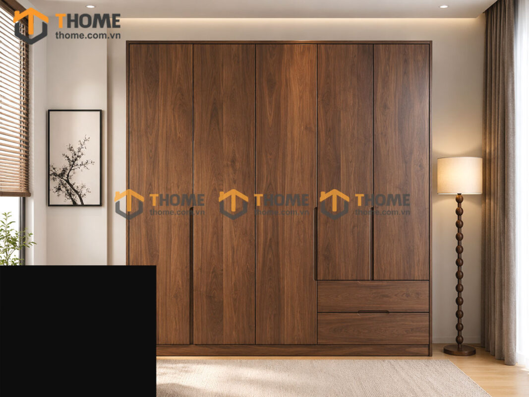 Bộ Phòng Ngủ Số 18 Gỗ Sồi Tự Nhiên Giường Polo TKPN-18SN